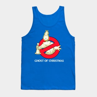 Ghost Of Christmas 80's Retro Ghost Movie Charles Dickens A Christmas Carol Parody Tank Top